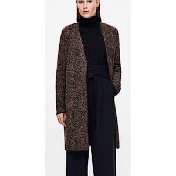 Cardigan Cos Shawl COS Chevron Mohair Wool Blend Long Open